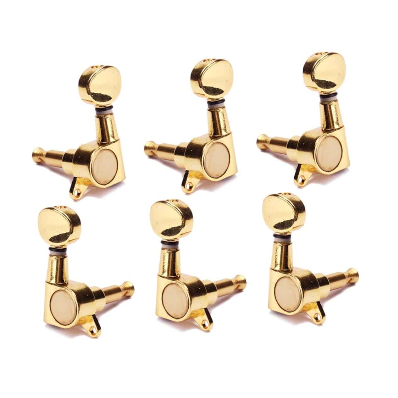 TOYANDONA 12pezzi Meccaniche Per Chitarra Elettrica Accordatori Bloccanti Per Chitarra Acustica Teste Macchina Plated Completo Con Ferrules e Viti Sostituzione Essenziale Per Elettriche e