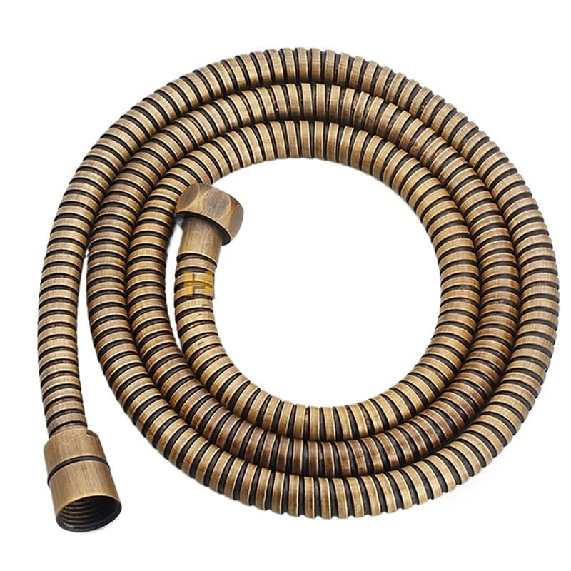 Manguera de ducha flexible de acero inoxidable de 1,5 m, diseño de doble bloqueo, tubo interior EPDM y ajuste universal a prueba de fugas para una fácil instalación, perfecto para mejorar el baño