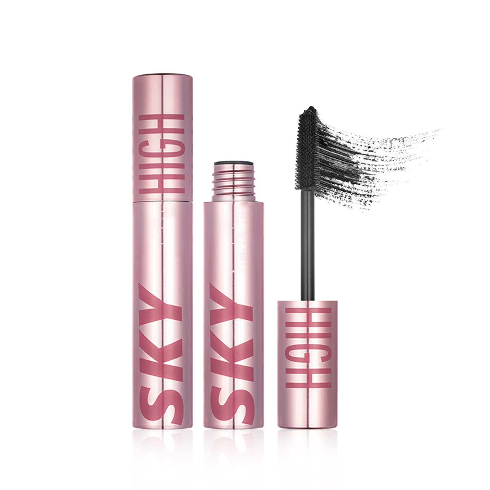 4D Fiber Mascara, Curling Mascara Longer & Thicker Lashes, Voluminous Eyelashes, Clump-Free, Natural Smudge-Proof, Adds Length, Black Long-Lasting Waterproof 4D Mascara for Makeup