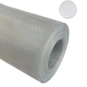 Green Home Aluminium weefsel, vliegengaas, aluminium weefsel, vliegenbescherming, aluminium net, rooster, lichtschacht als rol (60 cm x 120 cm)