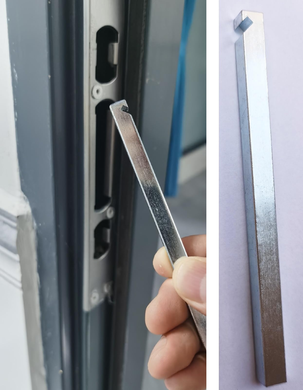 YnFag Door Strike Plate Bending Adjustment Wrench,Door Tweaker Wrench Tool for Security door gap elimination adjustment (1)