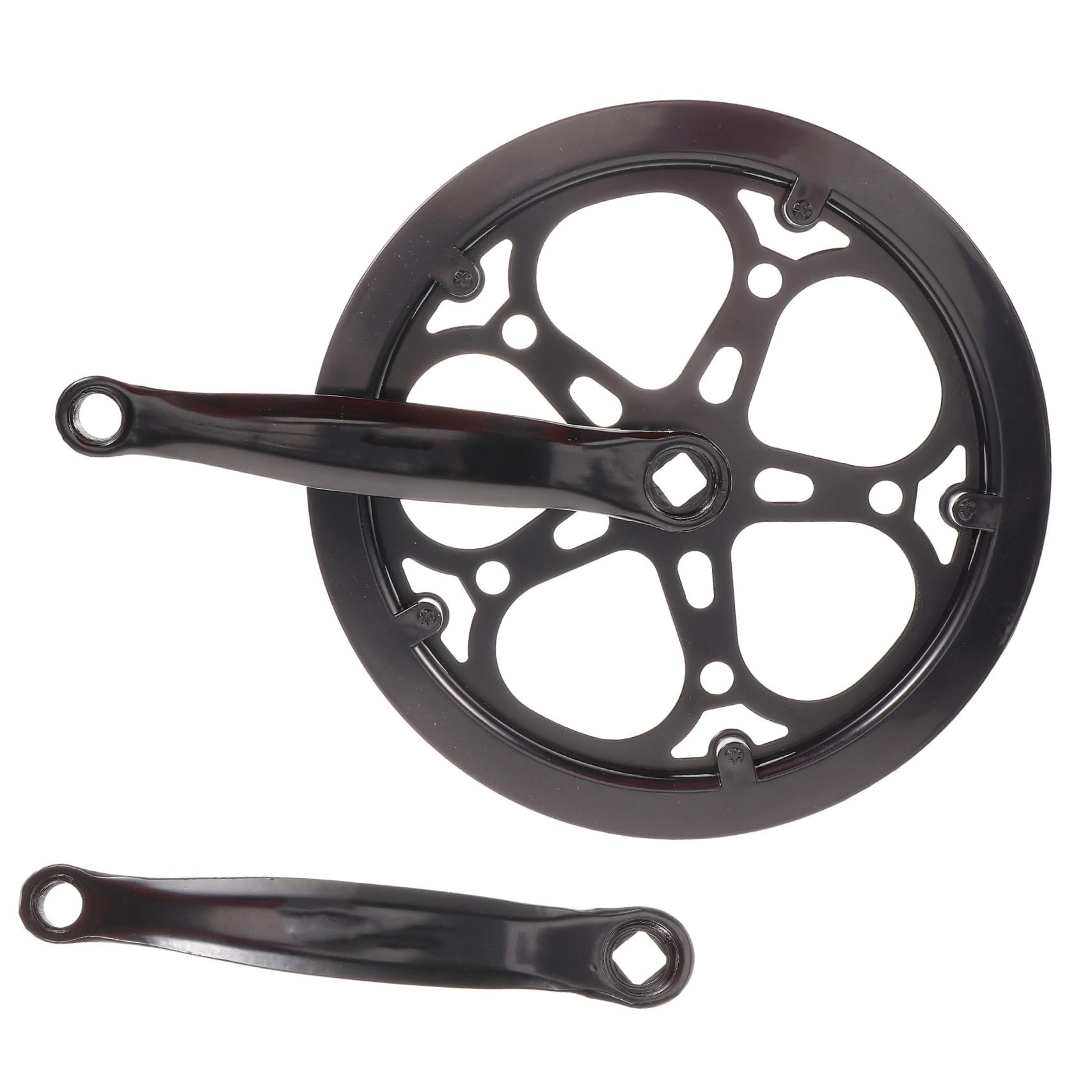 Guarnitura per Bici a velocità Singola Corona Singola 52 Denti Pedivella in Ferro 170 MM Resistente Accessori di Ricambio per Mountain Bike e Bici da Pista