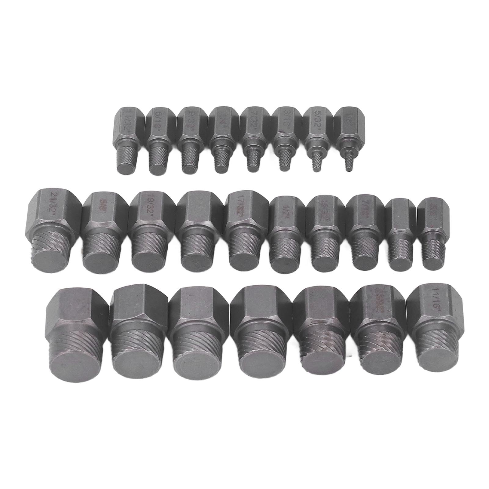 25 Pezzi Set di Estrattori per Bulloni Kit di Strumenti per la Rimozione di Bulloni per Viti Danneggiati ad Alta Resistenza per Meccanici e Appassionati del Fai da Te Acciaio al