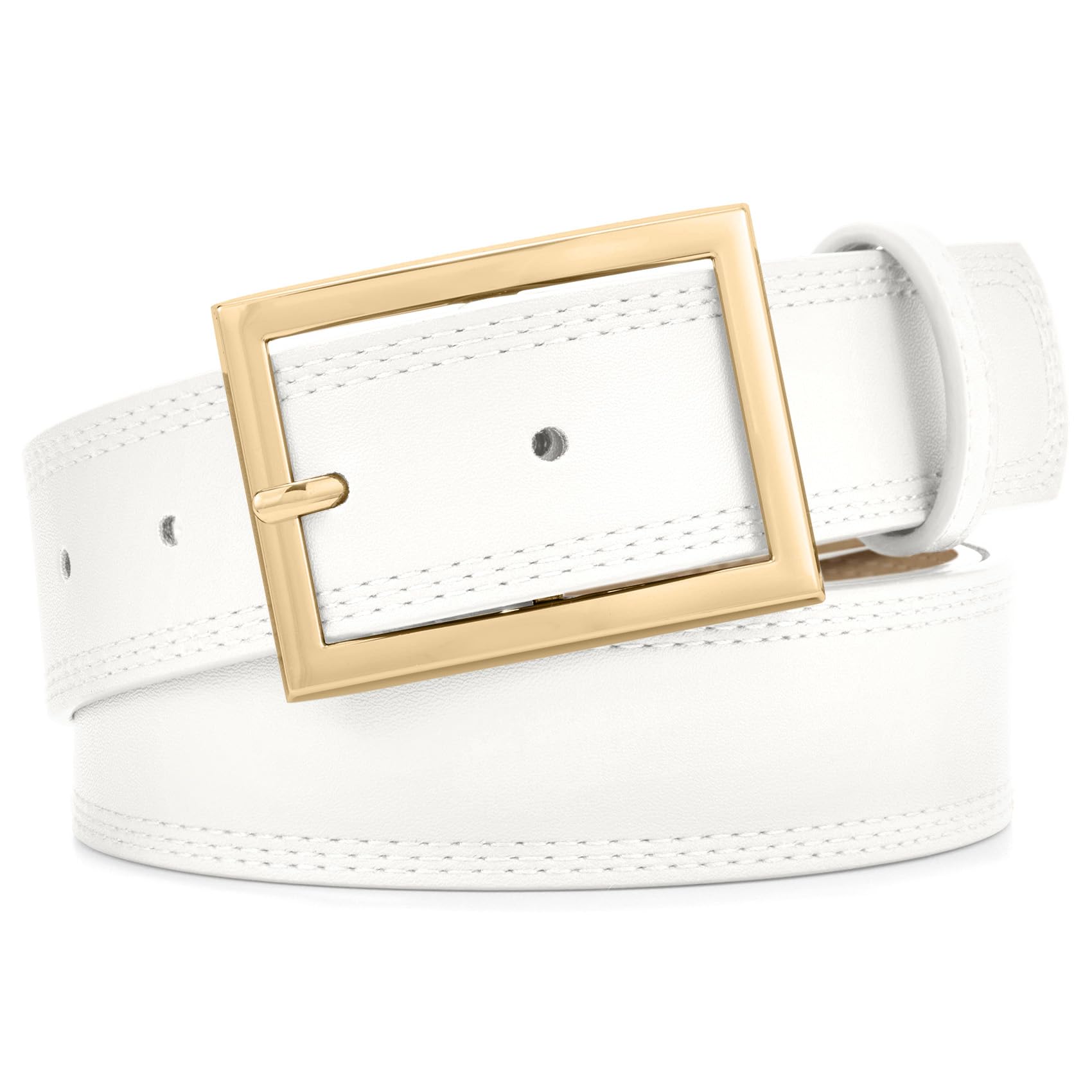 XZQTIVE Women Leather Belts for Jeans Pants Dresses Fashion Waist Belt for Women with Pin Buckle