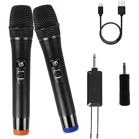 Microfono Wireless Tonor TW520 - Sistema UHF Con 2 Microfoni, Portata 80m, Ricaricabile, Per Karaoke E Eventi - Foto 7