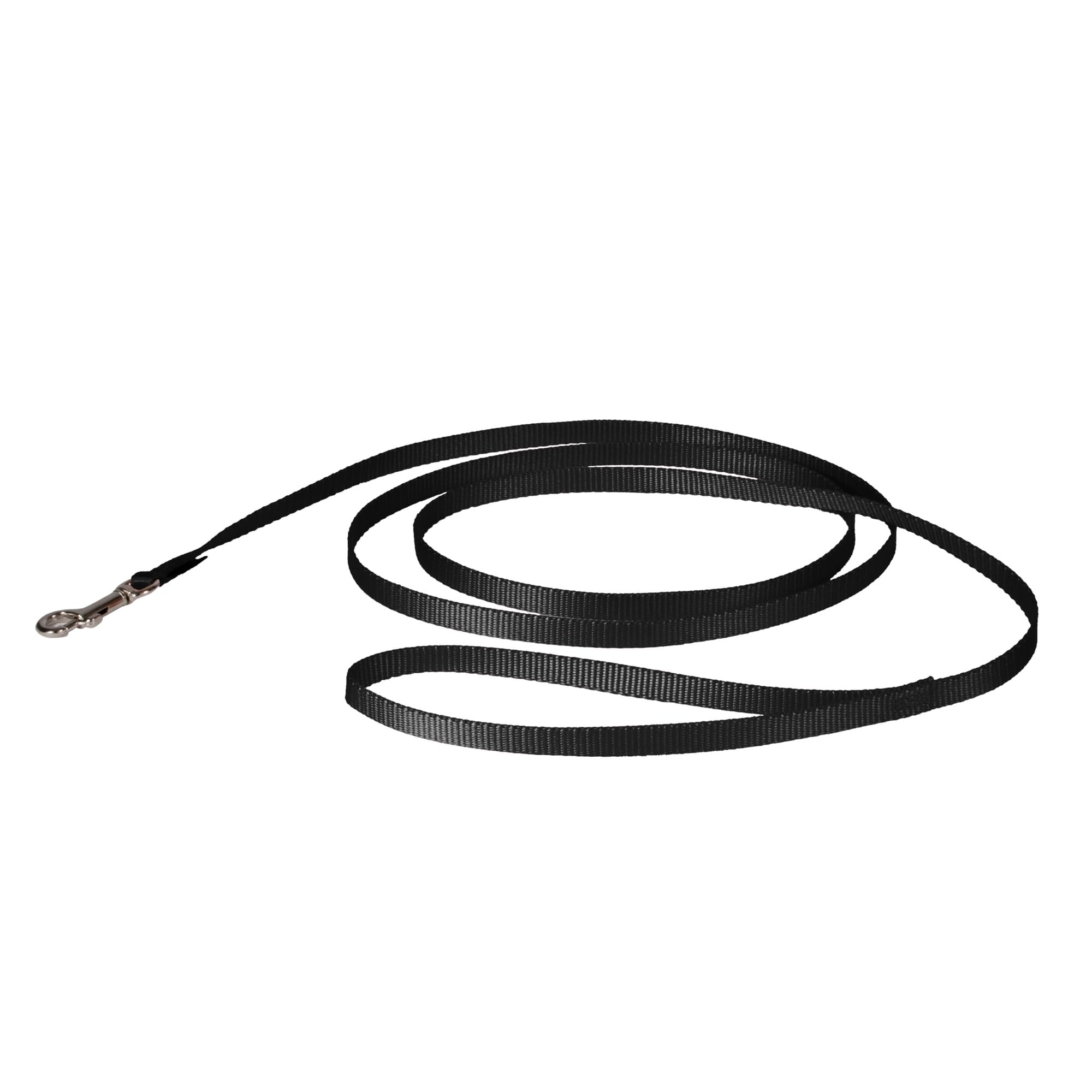 Nylon Dog Leash, Strong and Durable Traditional Style Leash with Easy to Use Collar Hook, Available in Multiple Widths and Colors