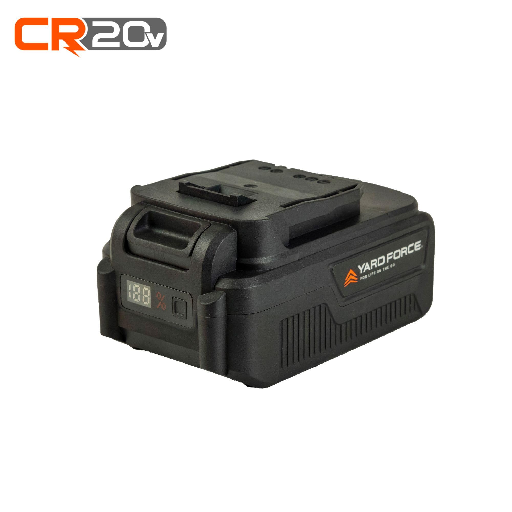 Yard Force Batteria agli ioni di litio 20 V/4,0 Ah AL C40B, per tutti gli strumenti YARD FORCE & PowerG, le batterie sono ricaricabili in qualsiasi momento, senza danneggiare