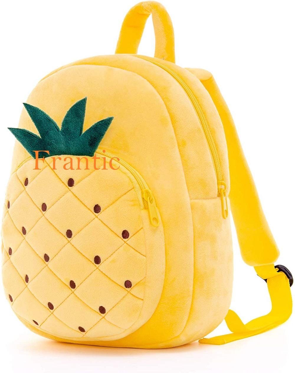 Frantic Kids Soft Cartoon Animal Travelling School Bag Soft Plush Standard Backpack Boys Girls Baby For 2 To 5 Years Baby/Boys/Girls Nursery, Preschool,Picnic(Yellowpineapple) Standard, 15 Liter (B09177SCDX) Amazon Price History, Amazon Price Tracker
