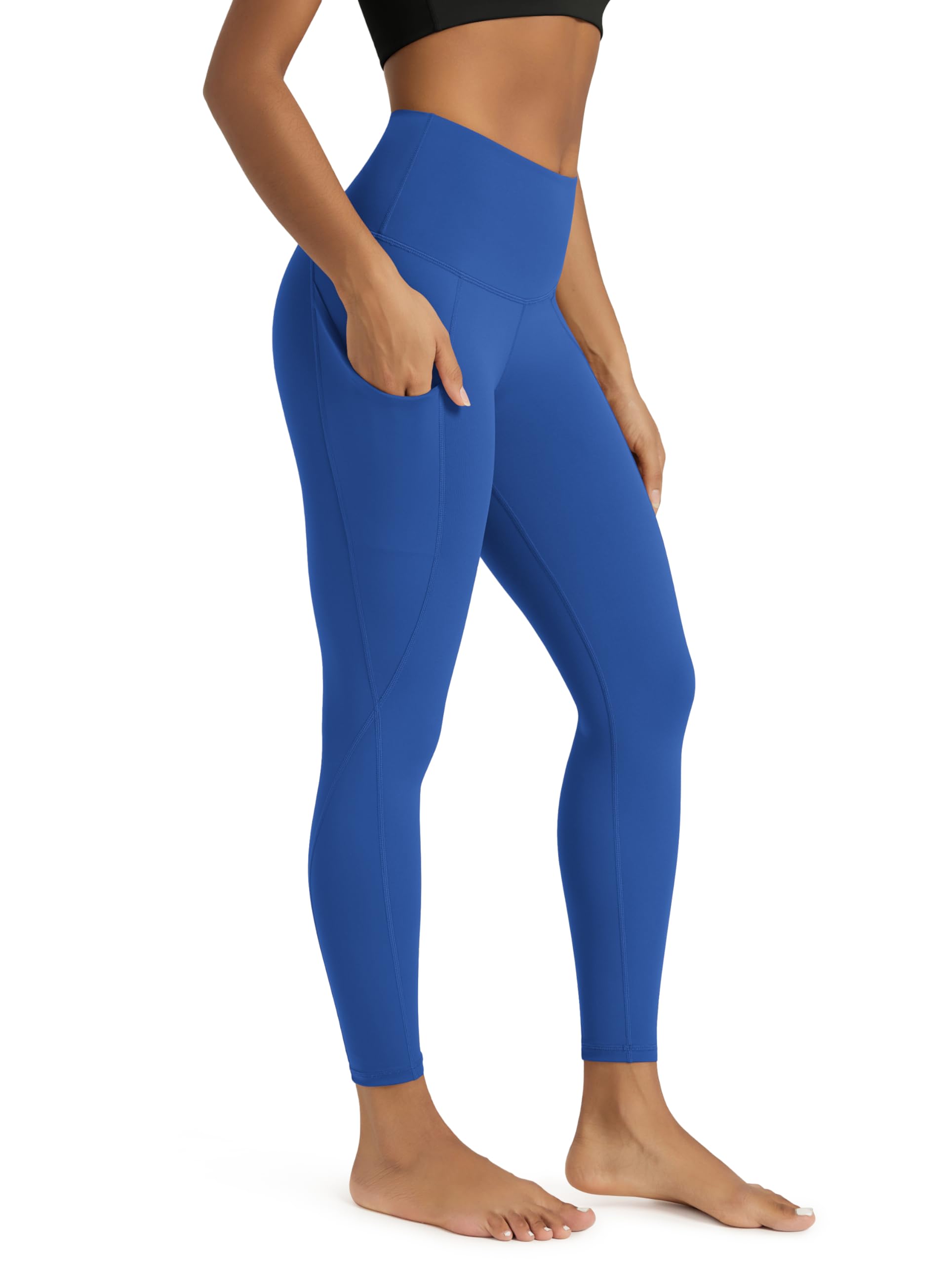 ODODOS Women's High Waisted Yoga Leggings with Pockets, Tummy Control Non See Through Workout Athletic Running Yoga Pants