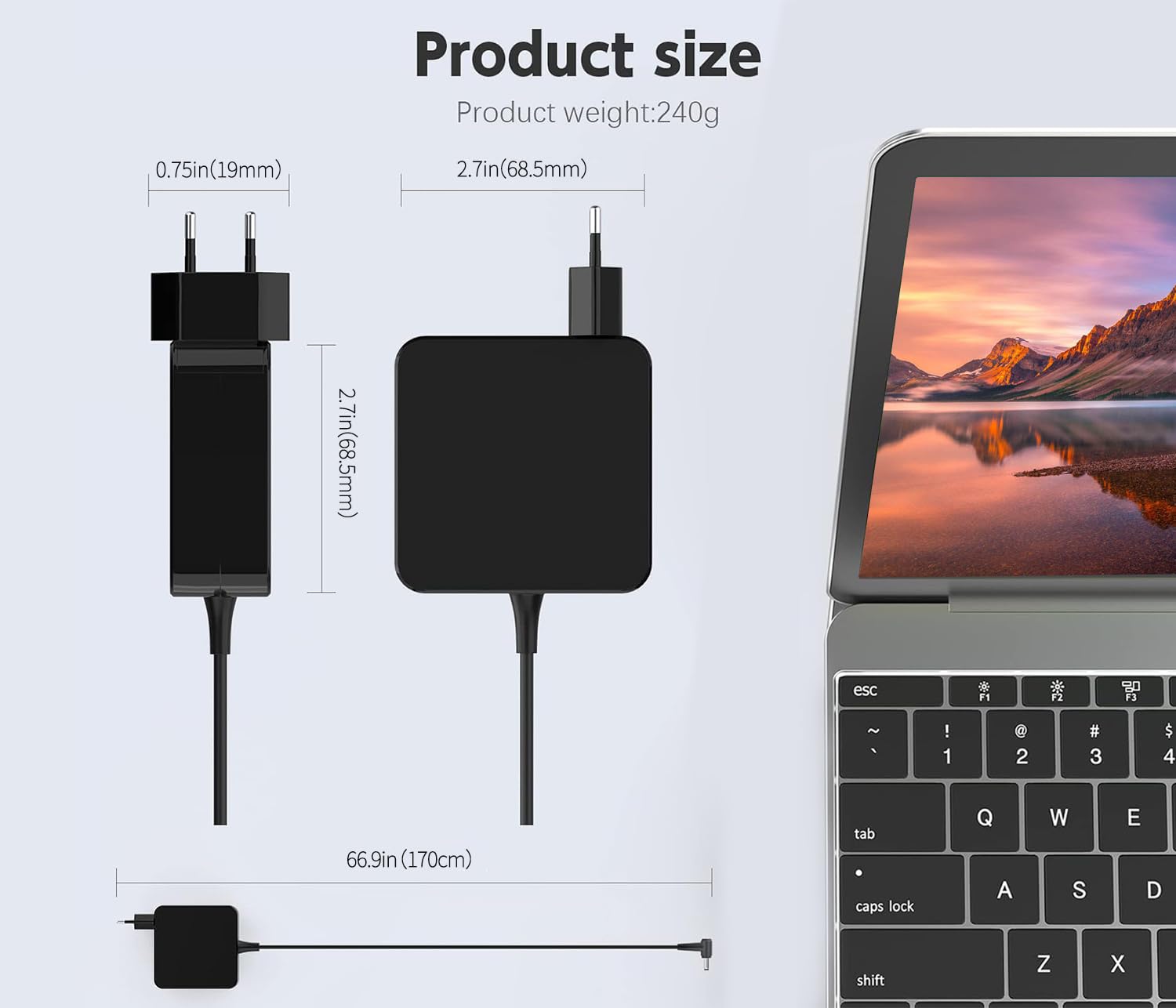 Lenovo Ideapad 110S-11IBR Caricabatterie AC Alimentatore Adattatore 5A10H43630 5059998036114 - Foto 4