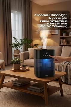 Sinbo SAH-6119 Ultrasonik Hava Nemlendirici - Siyah | Sessiz Çalışma, Şık Siyah Tasarım