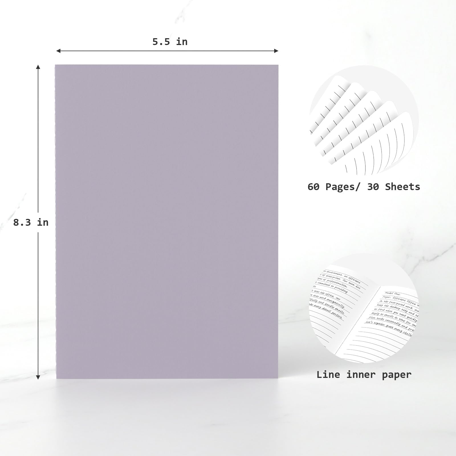 Tagebuch-Notizbücher, A5, liniert, 32 Stück, liniert, kleine Kraft-Notizbücher, Großpackung, 21,6 x 14,9 cm, 16 Farben, Kompositions-Notizbücher, Schreibtagebuch, Schulbedarf für Schule, Arbeit und