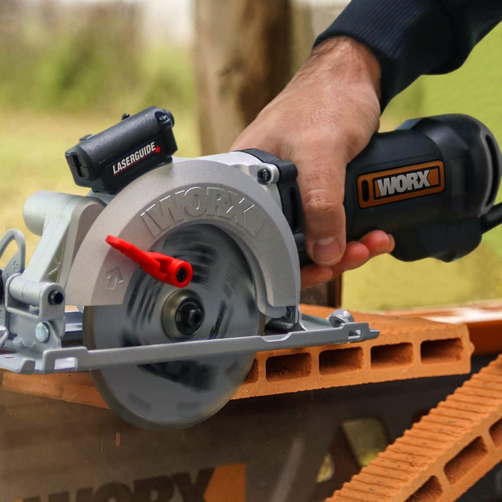 Sierra Circular WORXSaw XL | WX427 | Disco de 120mm | 46mm de profundidad de corte | Incluye 3 discos WORX en equipo básico | Potente motor de 710W | Incluye maletín