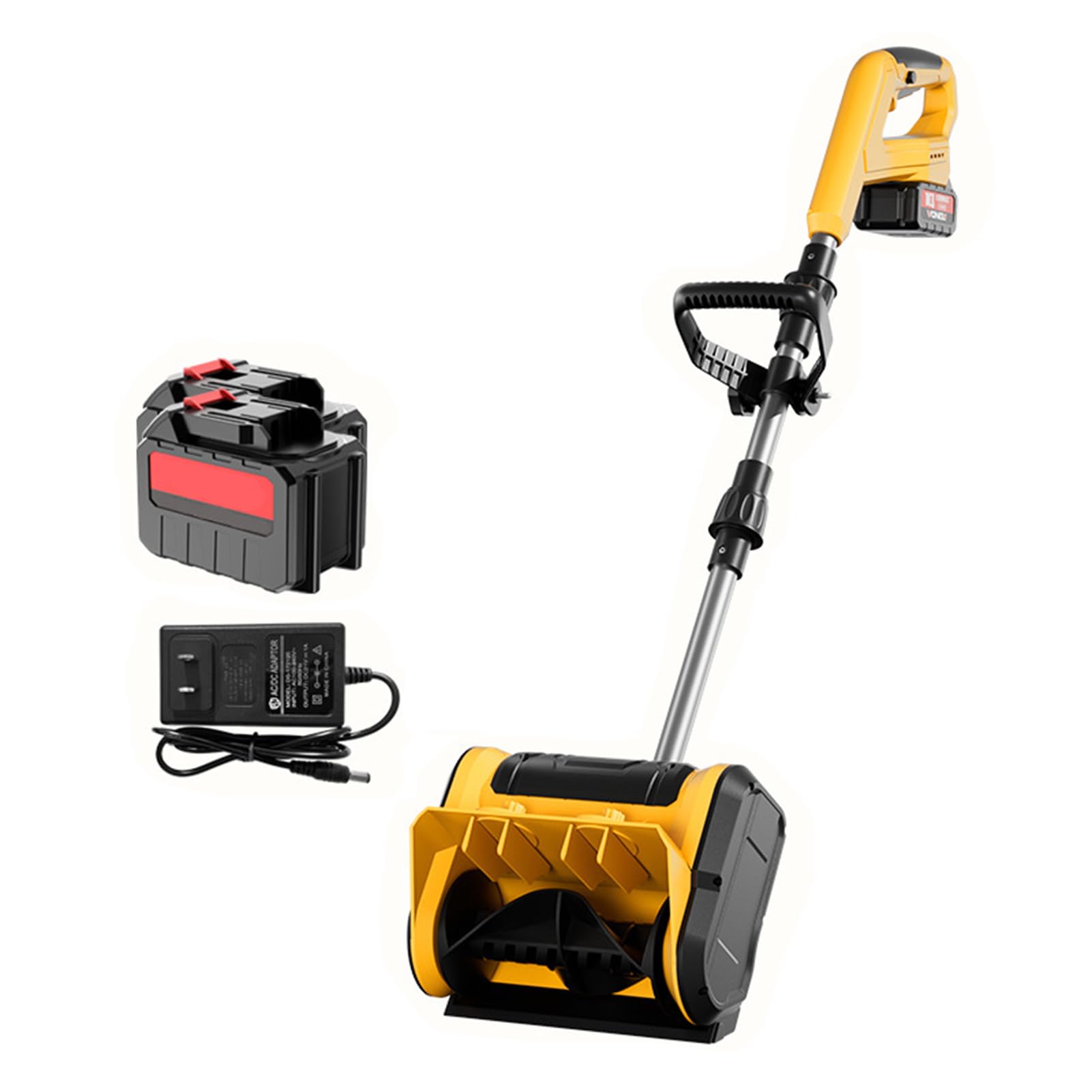 Spazzaneve elettrico 20V,Neve bagnata/pesante,Senza fili con portata di 25 piedi e pulizia in profondità di 12 pollici,Lanceneve per viali/passeggiate/terrazze(2x20V)