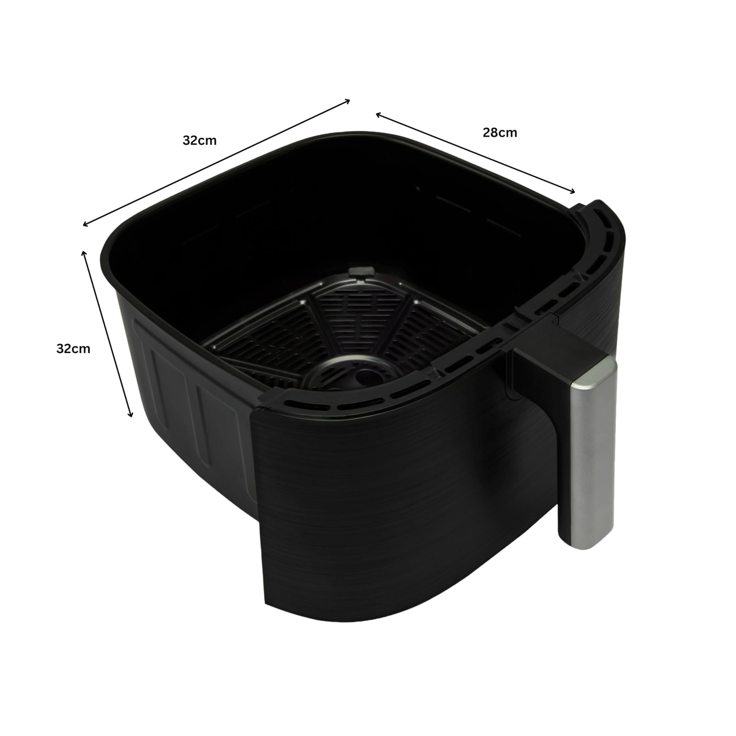 Russell Hobbs Wymienny kosz do frytkownicy beztłuszczowej [Pasuje do frytkownicy Satisfry Air Fryer 8.3L 27632-56] Można myć w zmywarce, część zamienna, akcesorium, czarny/srebrny N700887