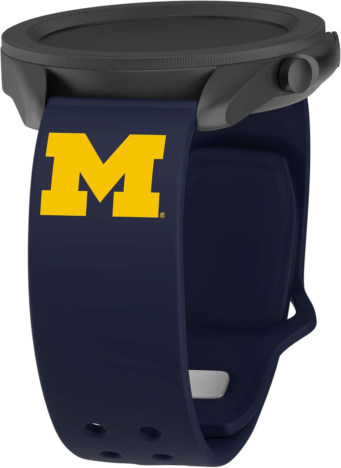 Affinity Bands Michigan Wolverines Silicone Sport Band compatible with Samsung and More (20mm Navy)