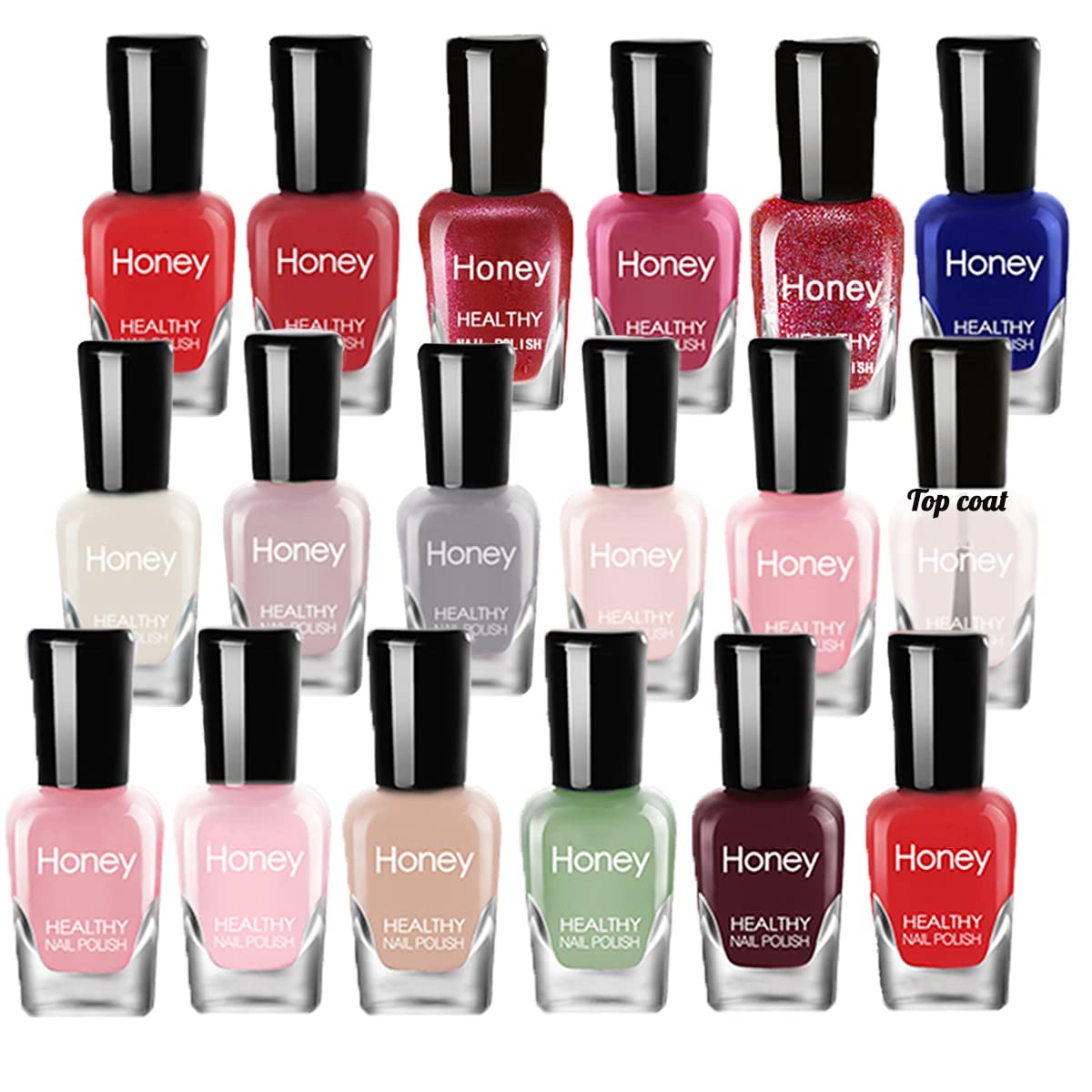 Tophany Non Toxic Nail Polish Set, Easy Peel Off and Fast Dry NailPolish Set for Pack, Eco Friendly & Organic Water Based Nail Polish for Women,Teens