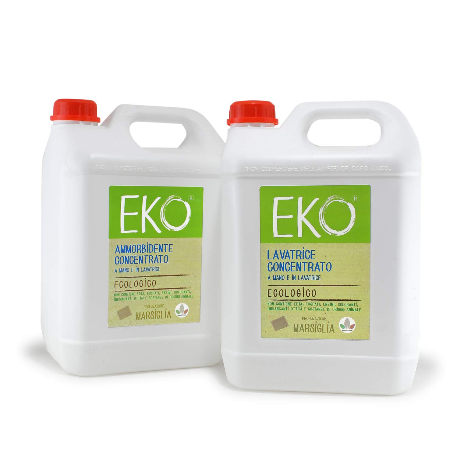 EKO Detersivo Ecologico Lavatrice Kit 2 Maxi 200 Lavaggi 2 taniche 5 Litri (Marsiglia)