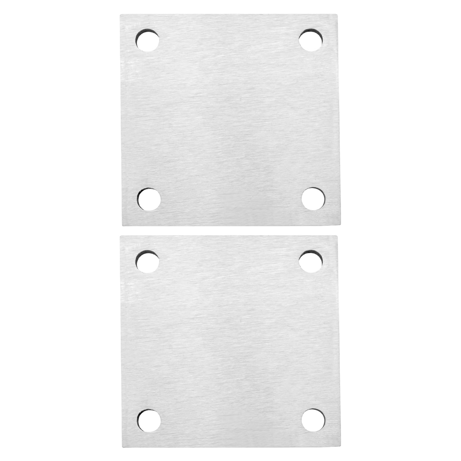 SG Store Lot de 2 Plaques d'ancrage en Acier Inoxydable 304 120 X 120 X 6 Mm 240 Plaques en Acier Inoxydable à Grain Moulu Tôles en Acier Inoxydable