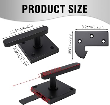 Heavy Duty Double-Sided Gate Latch, Black Aluminum Latch for Wooden and Metal Gates, Ideal for Garden, Fence, and Pool Applications