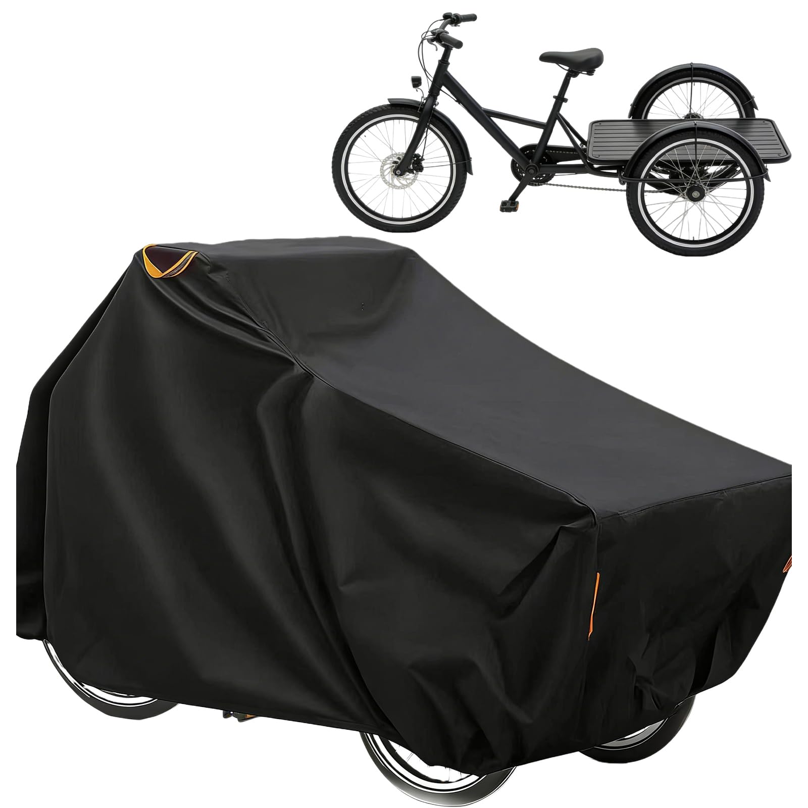 Funda de bicicleta contra óxido y lluvia lona Oxford 420D para carga y triciclos
