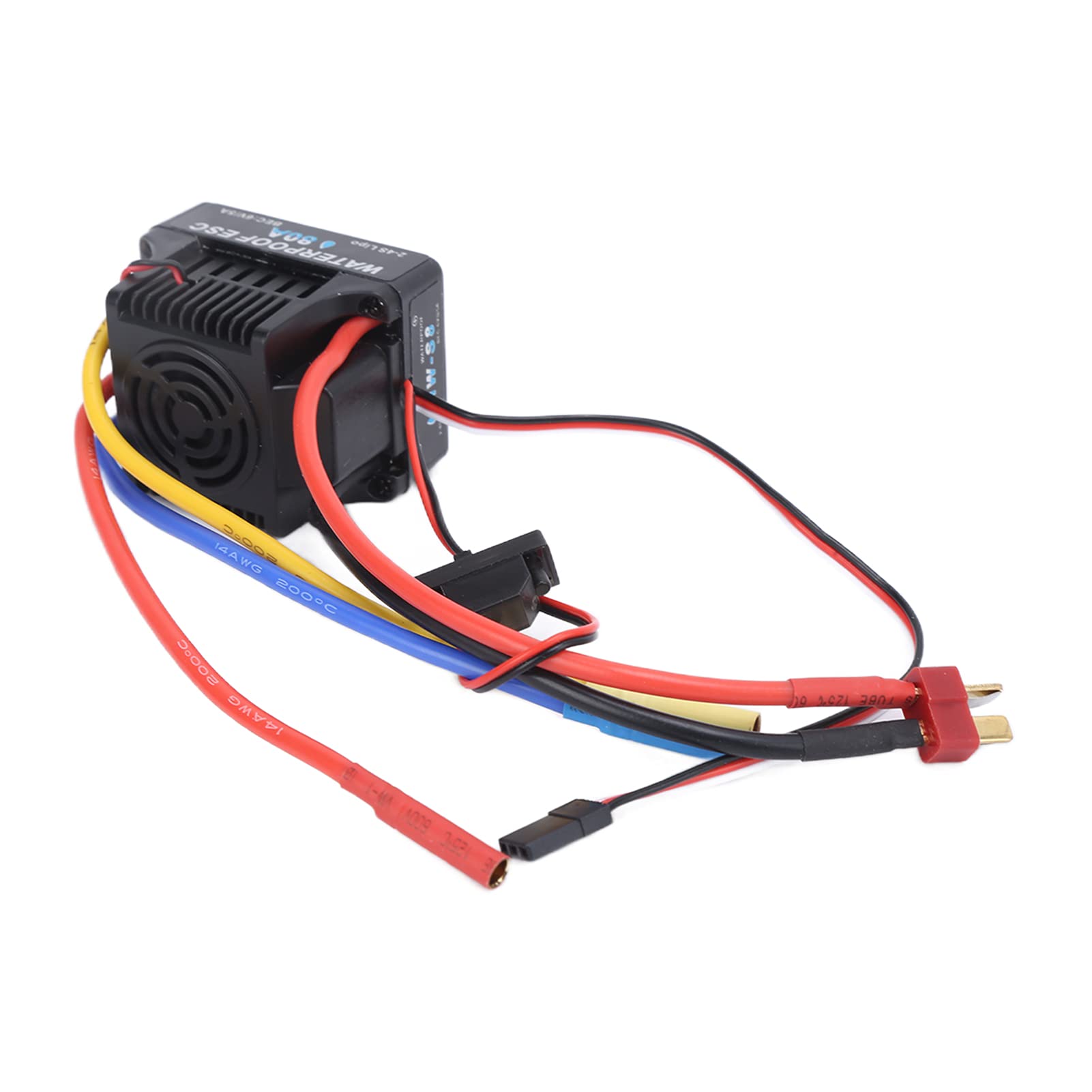 Elektroniczny regulator prędkości Mavaol 80A ESC Wodoodporny, bezszczotkowy rozpraszacz ciepła ESC do samochodu 1/8RC