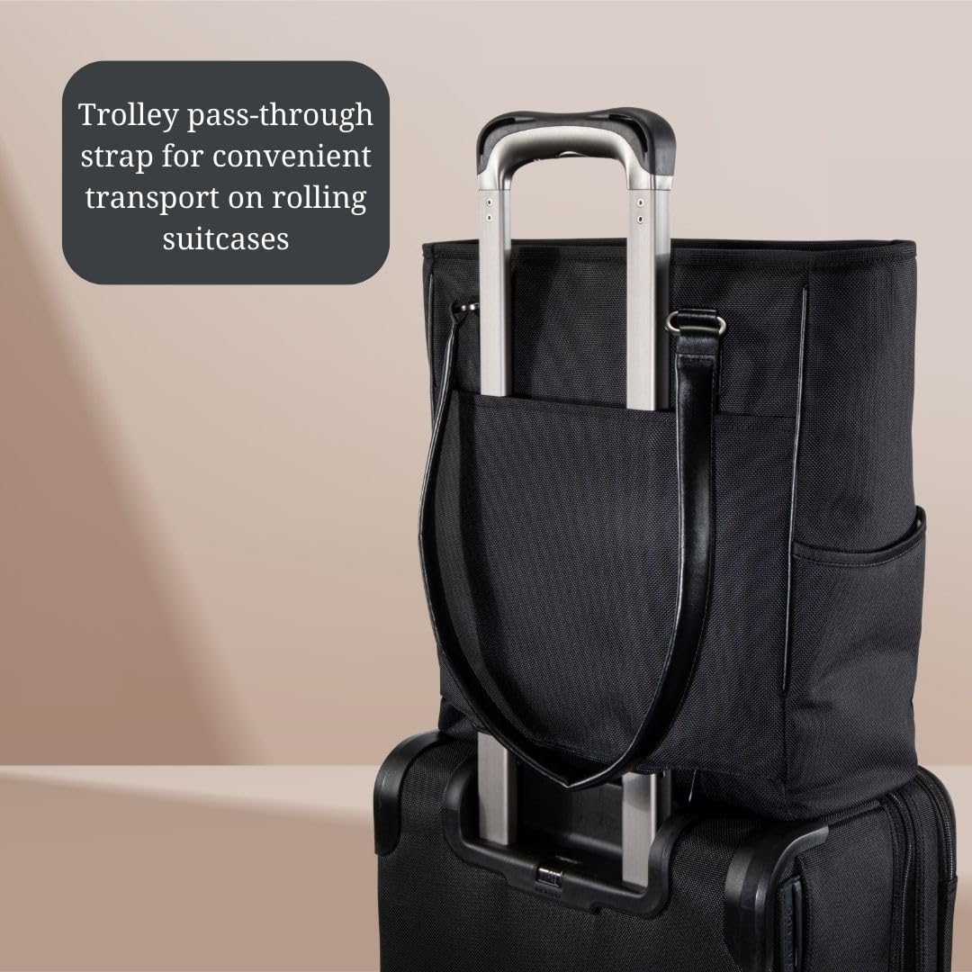 Ricardo Beverly Hills Flight Essentials Layover Travel Tote Bag, Durable Ballistic Nylon Fabric, Water and Stain Resistant, 16.5-Inches Wide