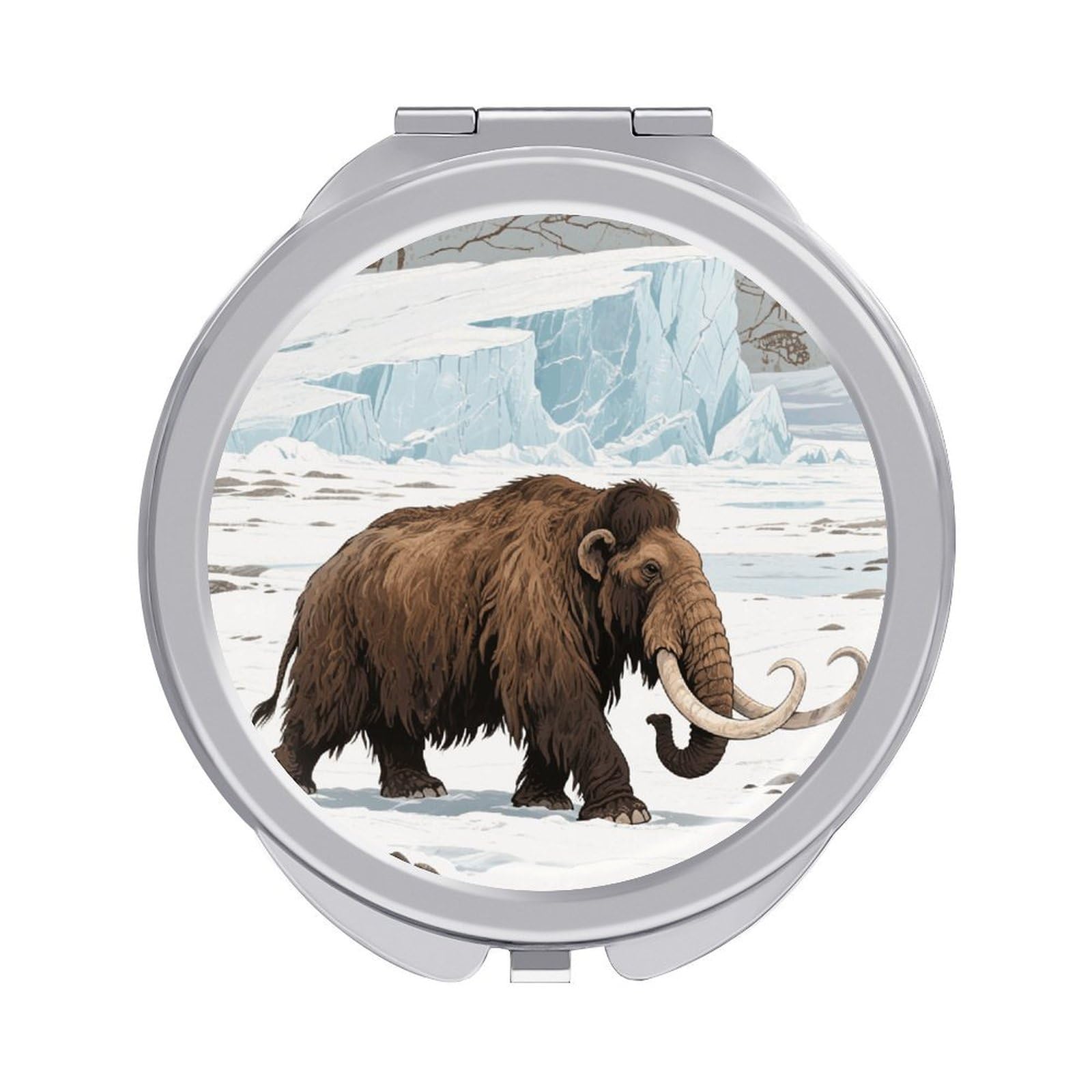 VstaDank Mammoth Travel Makeup Mirror 2 X /1 X Magnifying Mini Vintage Pocket Mirror for Purse Small Portable Folding Small Round Mirrors Portable Vanity Mirrors for Women