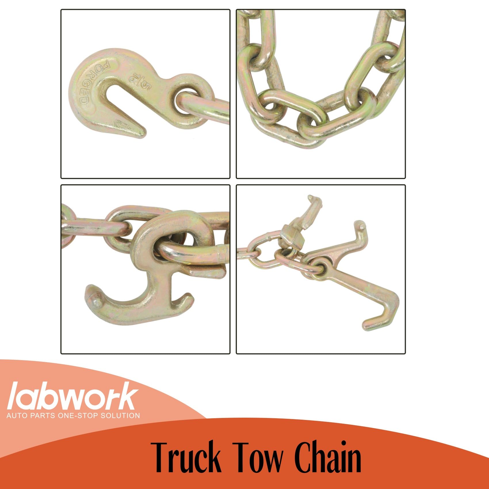 Grade 70 5/16 In. X 20 Ft. Chain Assembly W/Grab Hooks | ECTTS - Foto 14