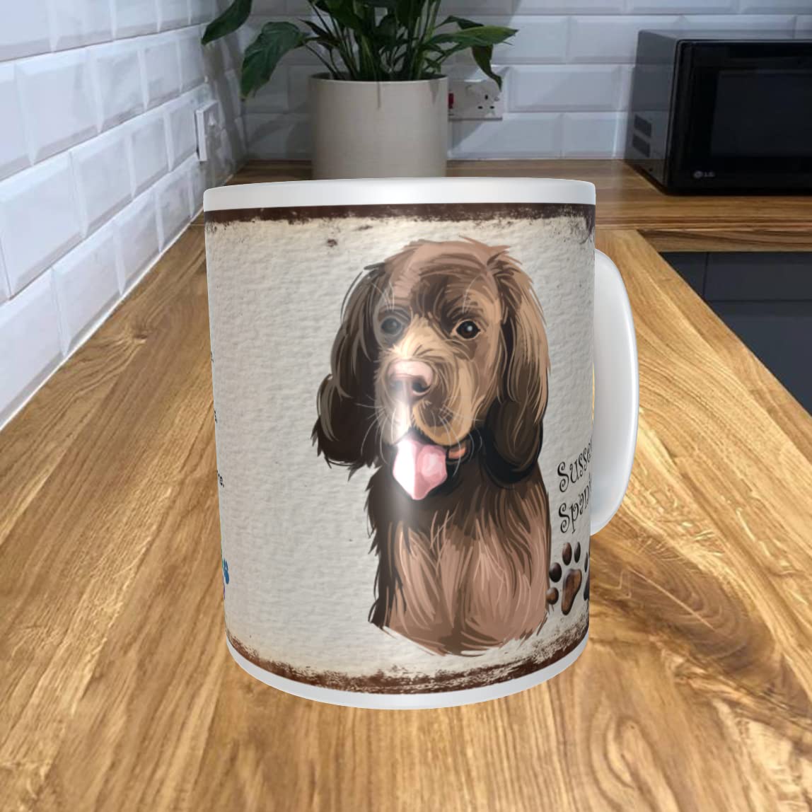 Shawprint Limited White Sussex Spaniel 11Oz Coffee Mug My Dog's Bedtime Prayer Theme 1114Drmug