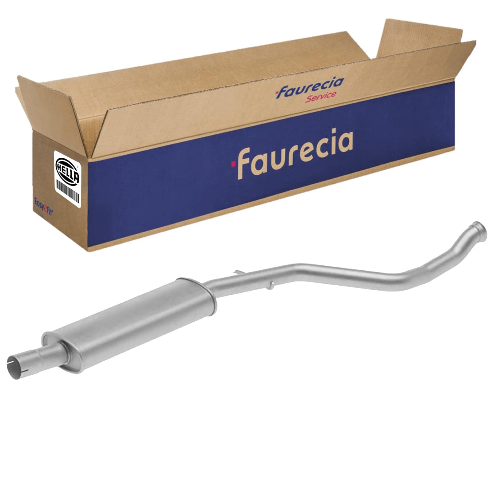 HELLA 8LB 366 021-571 Presilenciador - Easy2Fit® Kit - delante - dos piezas - Juego con accesorios de montaje - por ej. PEUGEOT 206
