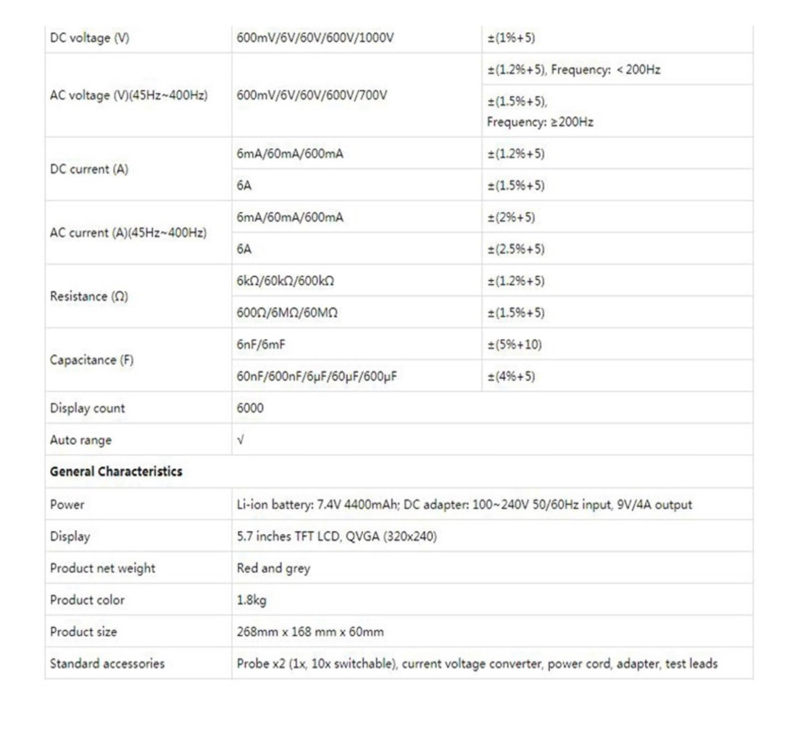 Oscyloskopy laboratoryjne, Ręczny oscyloskop cyfrowy 1102C 100MHz oscyloskop multimetr 2 kanały DC AC pomiar napięcia prądu,Dokładny Pomiar