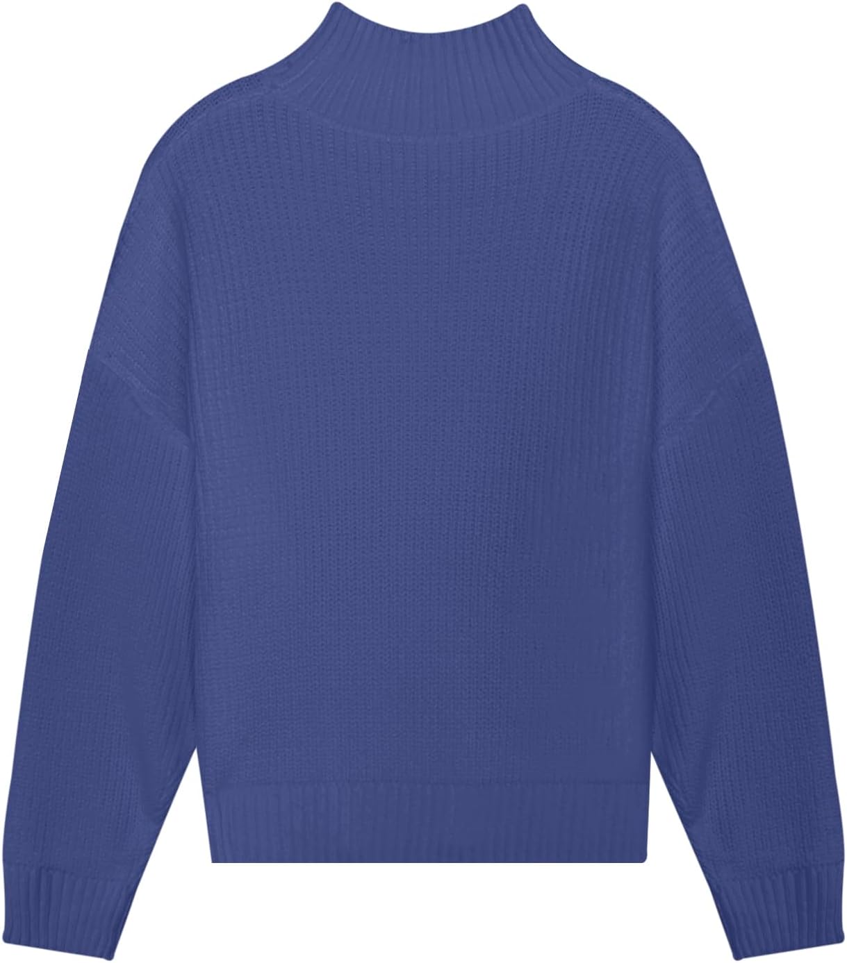 SunnyMelody Womens Cropped Mock Neck Sweater Fall 2025 Ribbed Knit Pullover Sweaters Jumper - Lightweight, Crop, Loose Fit - Image 8