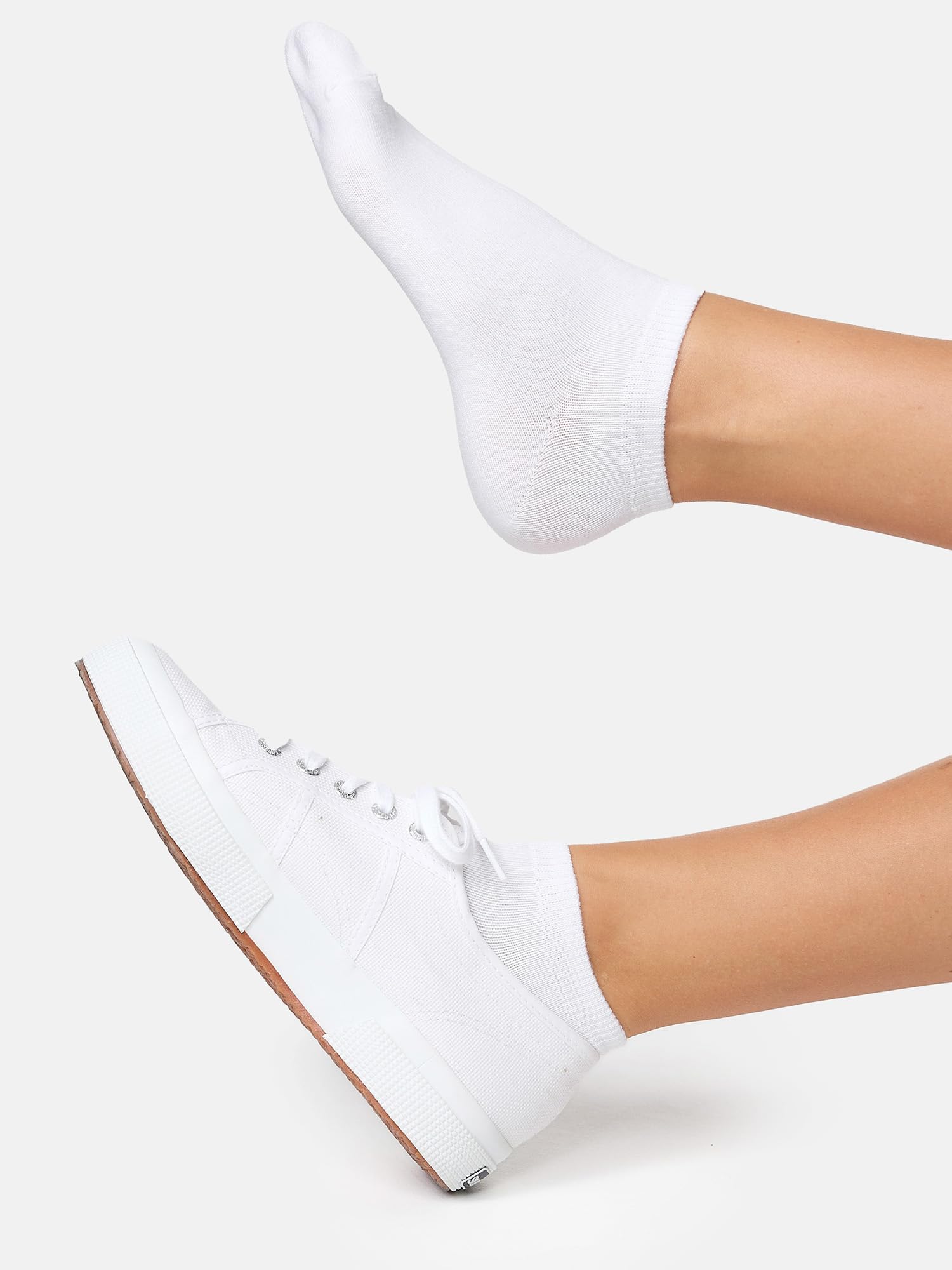NUR DIE Damen Sneakersocken 20-Pack Classic weich bequem atmungsaktiv - schwarz weich bequem atmungsaktiv - Größe