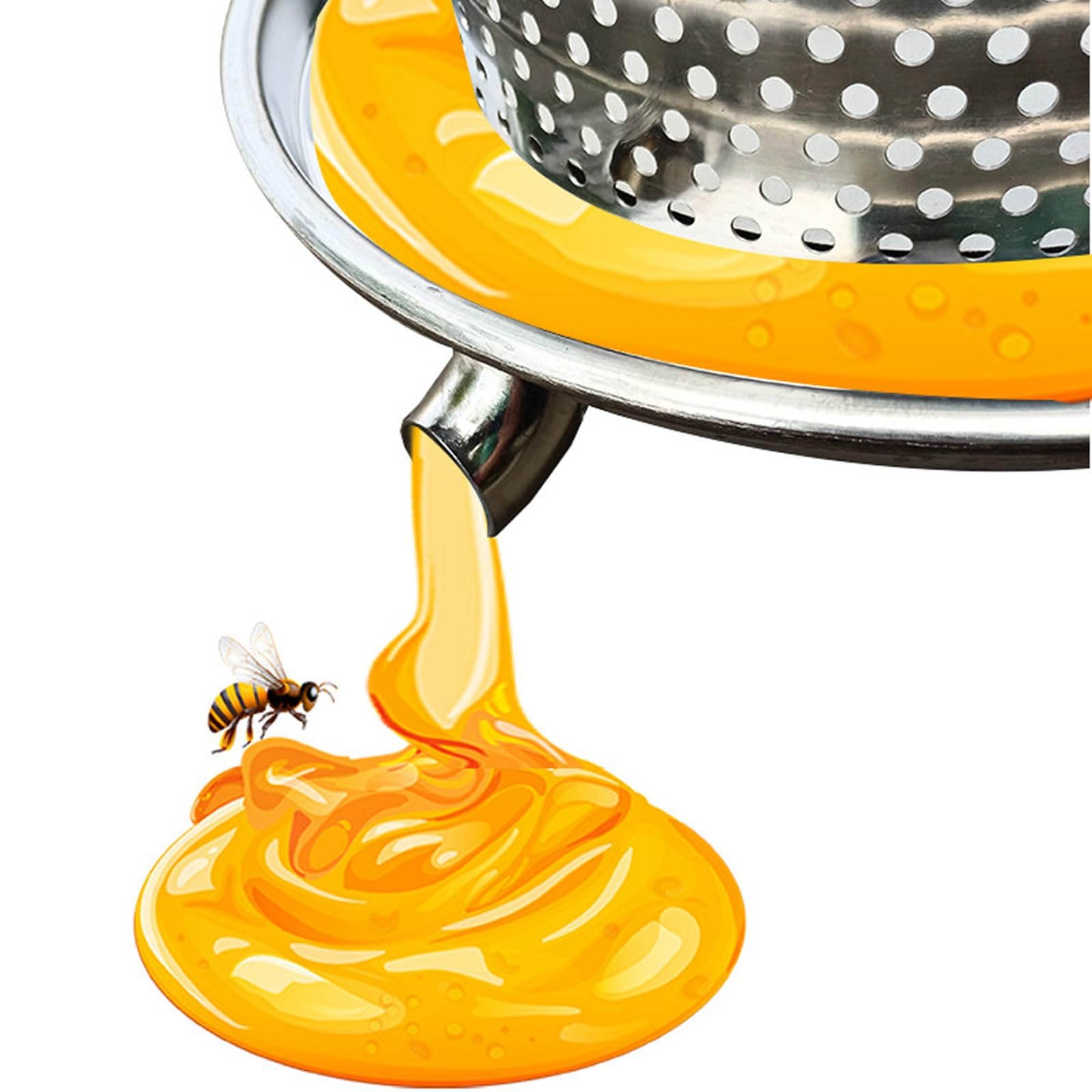 Estrattore di Miele Manuale, Pressa per Miele in Acciaio Inox, Pressa per Frutta e Vino, per Miele, Succo di Vino, Verdure, Produzione di Olio D'oliva