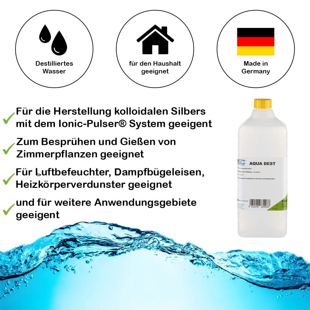 MedicalCorner24 - Agua destilada (4 bidones de 5 L)
