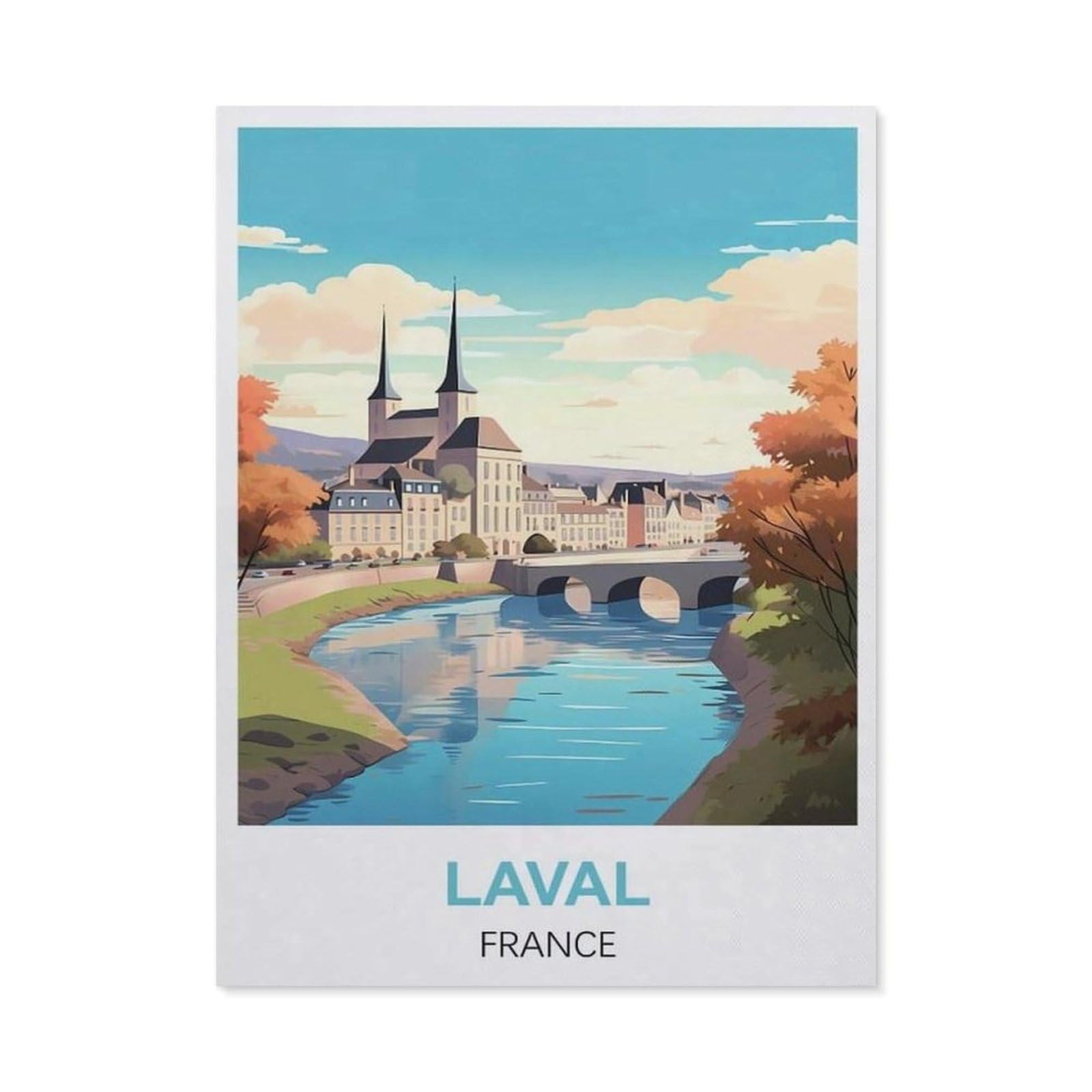 Funny Metal Tin Signs，Laval France(30x40cm）