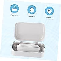Vista 7 de Tofficu Jabón titular escurridor tapa grande barra jabón contenedor plástico hogar baño accesorio