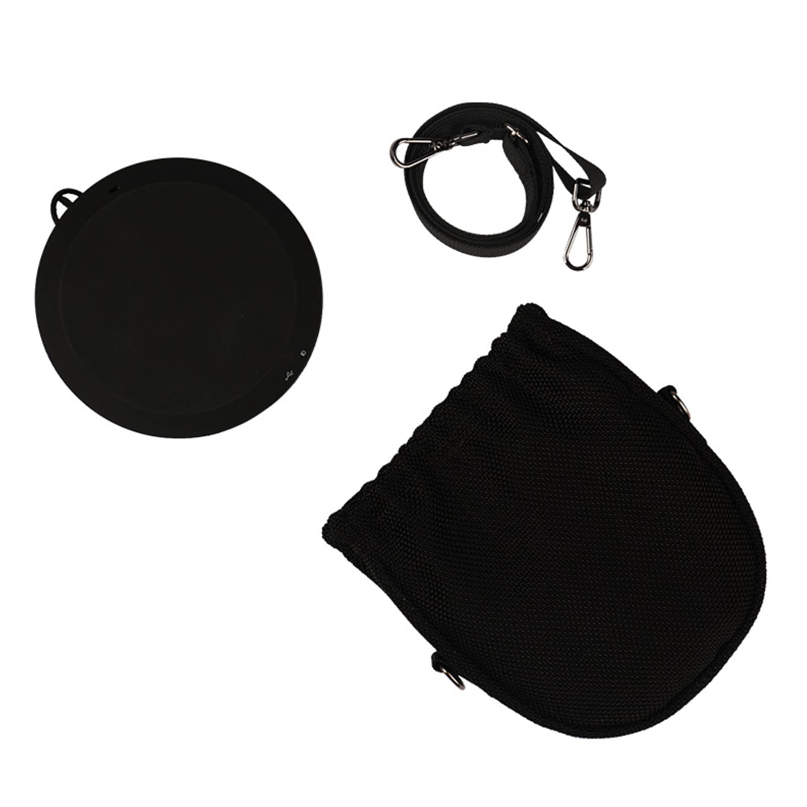 Borsa Per Altoparlante Con Tracolla - Custodia Trasporto Leggera, Nylon 600D, Tasche Laterali, Nero - Foto 5