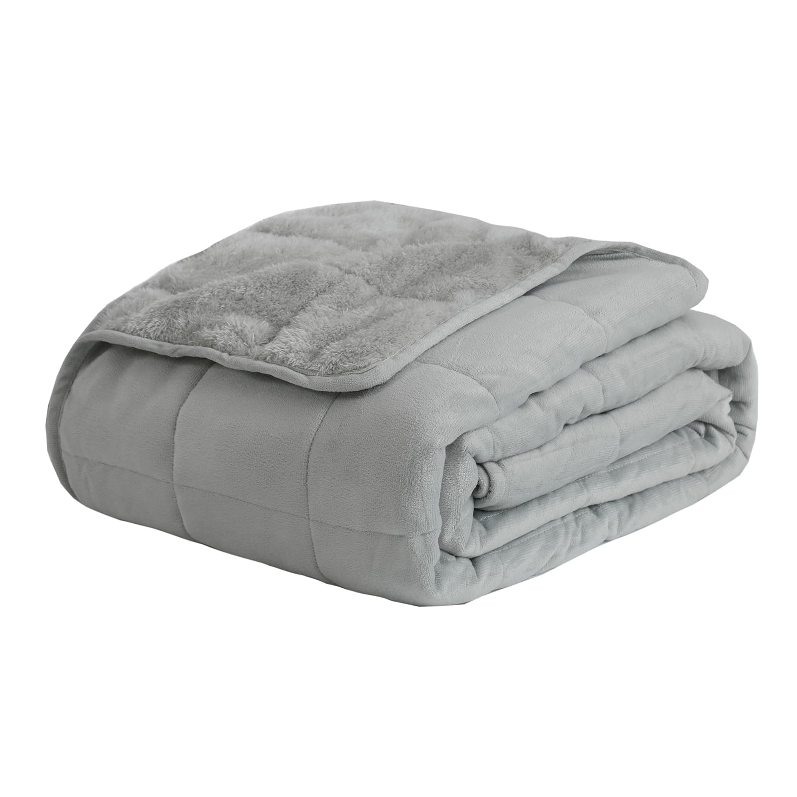 CODUM Weighted Blanket 20 Pounds, Plush Fleece Blanket Ultra Soft & Heavyweight - Fluffy Cozy Throw for Bed Couch Sofa, Warm Fuzzy Blanket for Adults,60''x80'' 20 LBS Light Grey