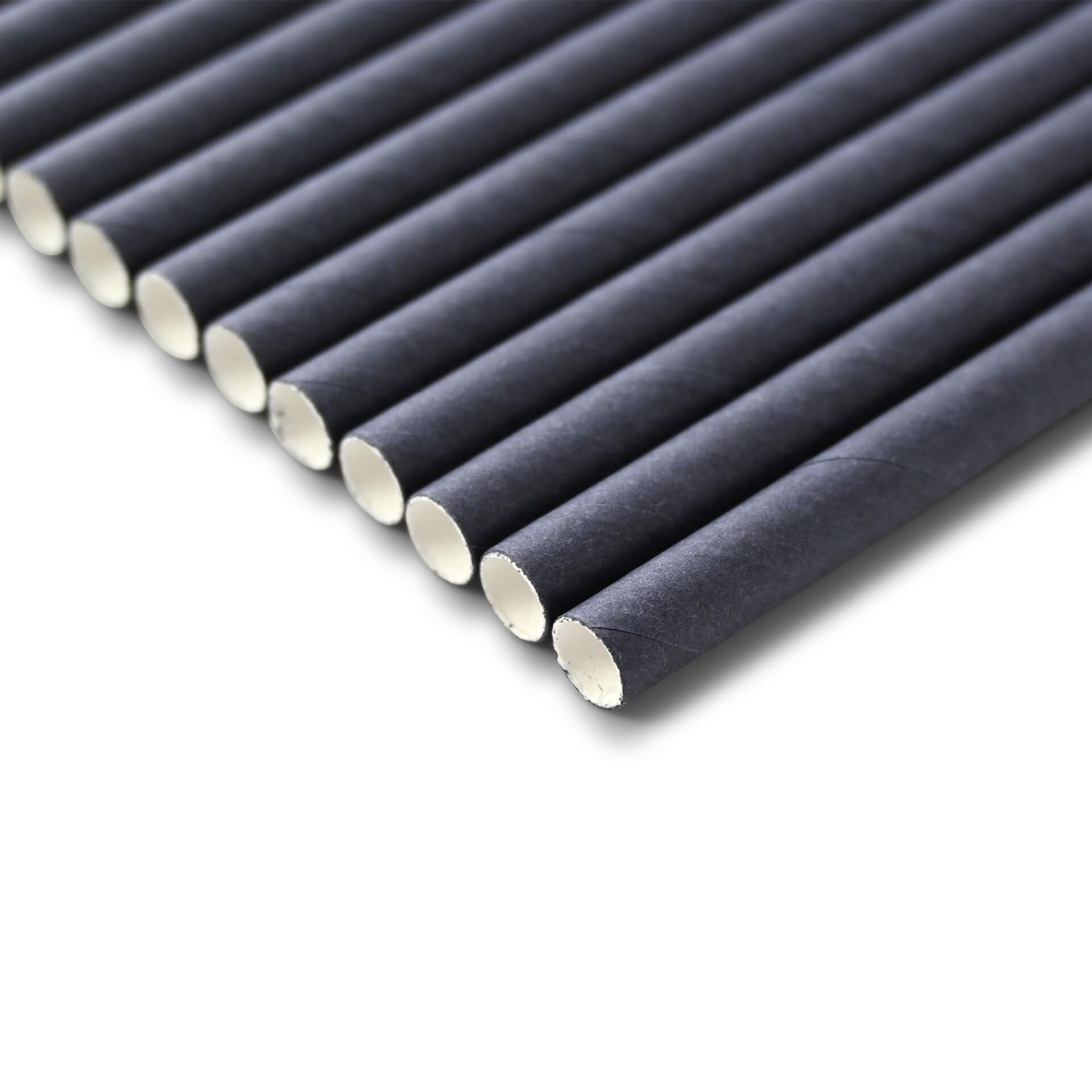 BIOZOYG Pajitas de papel Jumbo 23cm paja 8mm Ř I pajitas biodegradables I pajitas negras respetuosas con el medio ambiente I pajitas de fiesta para batidos I pajitas de papel 600 unidades