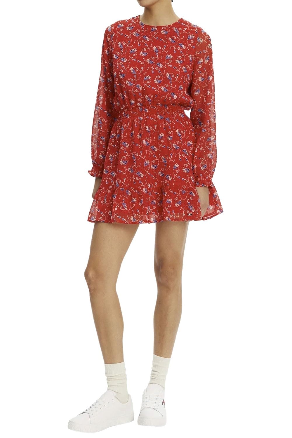 Tommy Jeans Long Sleeve Dress with Floral Print Vestido Mujer