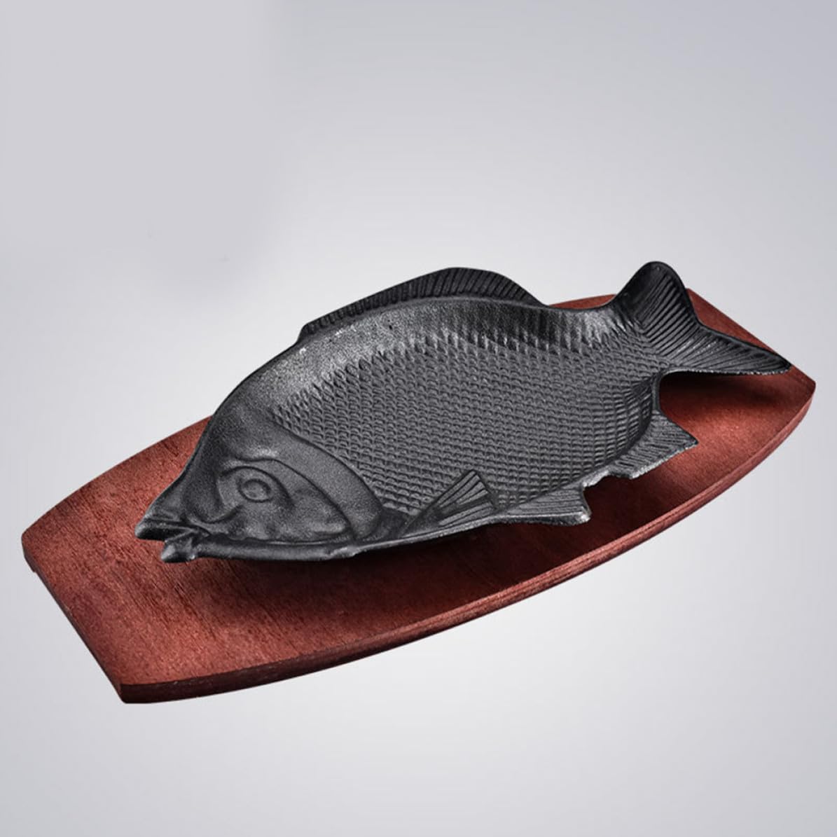 Genérico Plato para Almacenar Alimentos con Forma de Pescado de Hierro, Resistente al Calor y Fácil de Limpiar, Adecuado para Fiestas y Reuniones