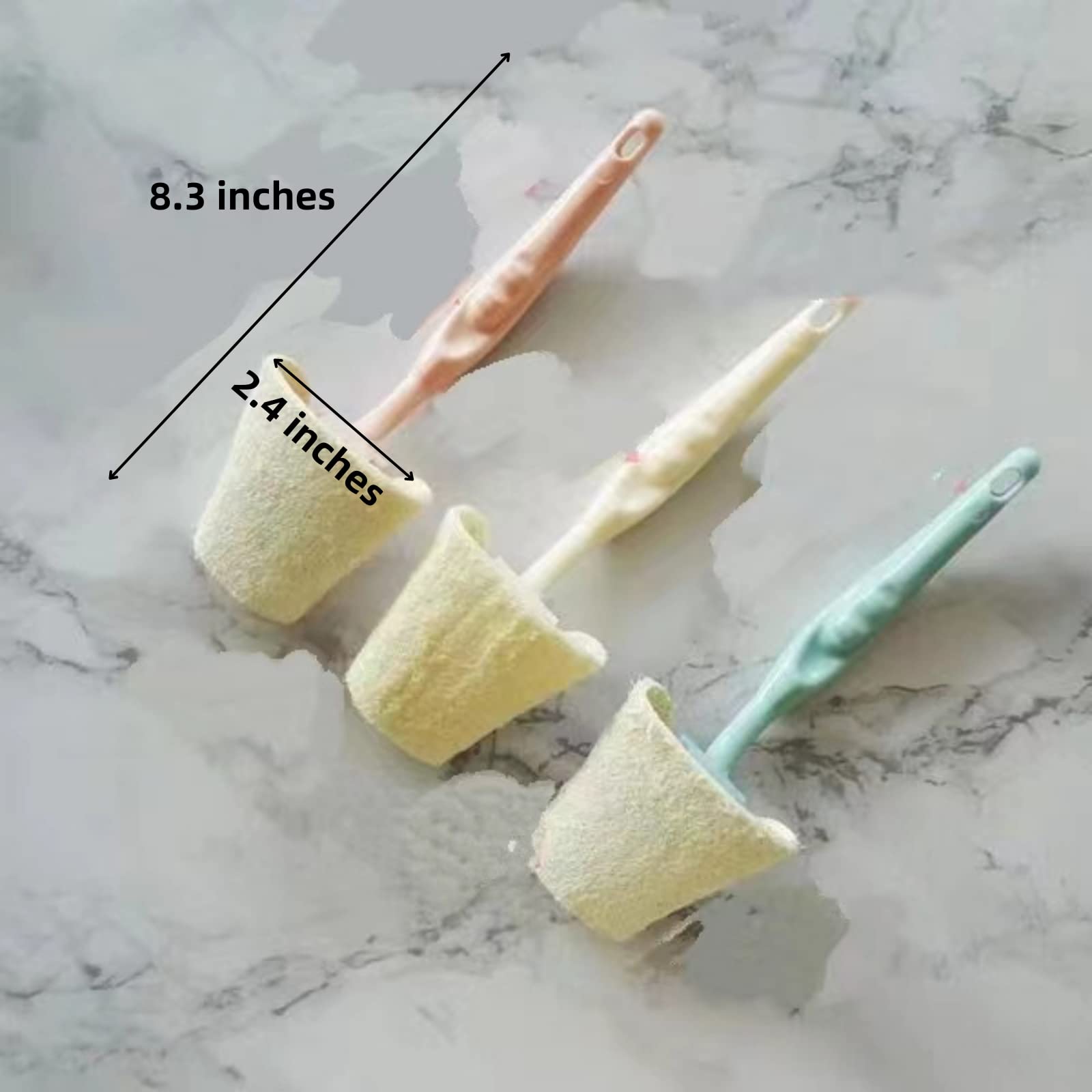 Natural Loofah Sponge Dish Brush with Handle, 2/4 Pack Scrub Brush for Cleaning Kitchen and Washing Dishes, for Sink, Pots, Pans, Cleaning Brushes Tools Color Randomly (1 brush+5 loofah cloth)