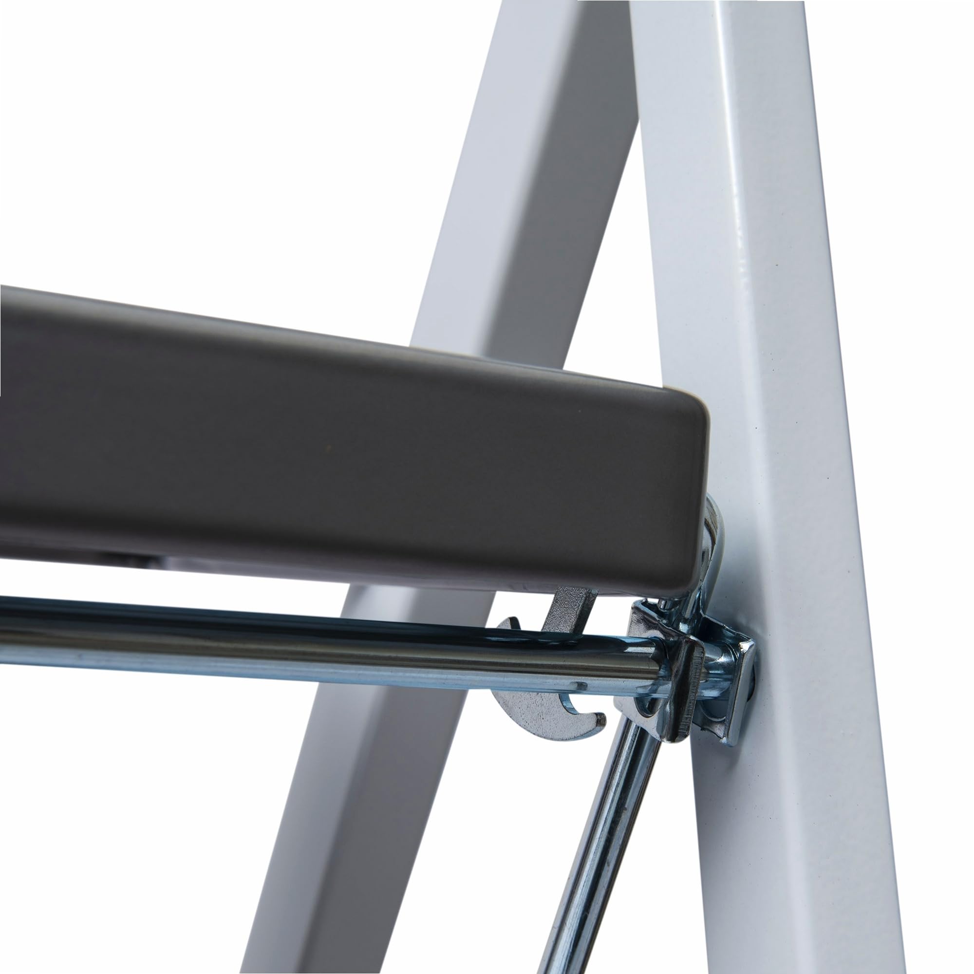 WERKA PRO Marchepied Pliable 3 Marches - Métal Peint - Garde-Corps Sécurisé - Hauteur 105 cm - Compact et Robuste - Charge Ma