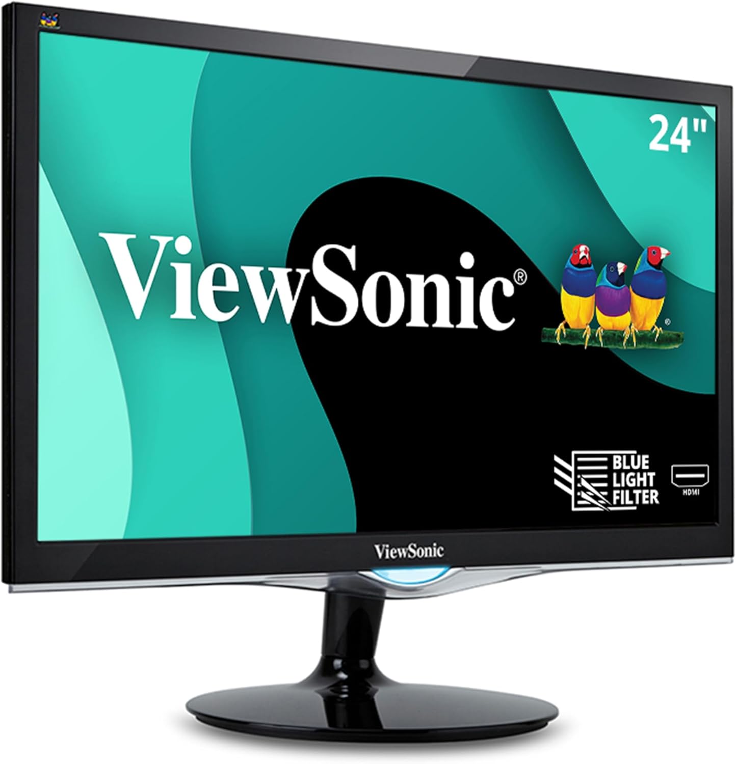 ViewSonic VX2452MH 24 Inch 2ms 60Hz 1080p Gaming Monitor with HDMI DVI and VGA inputs,Black