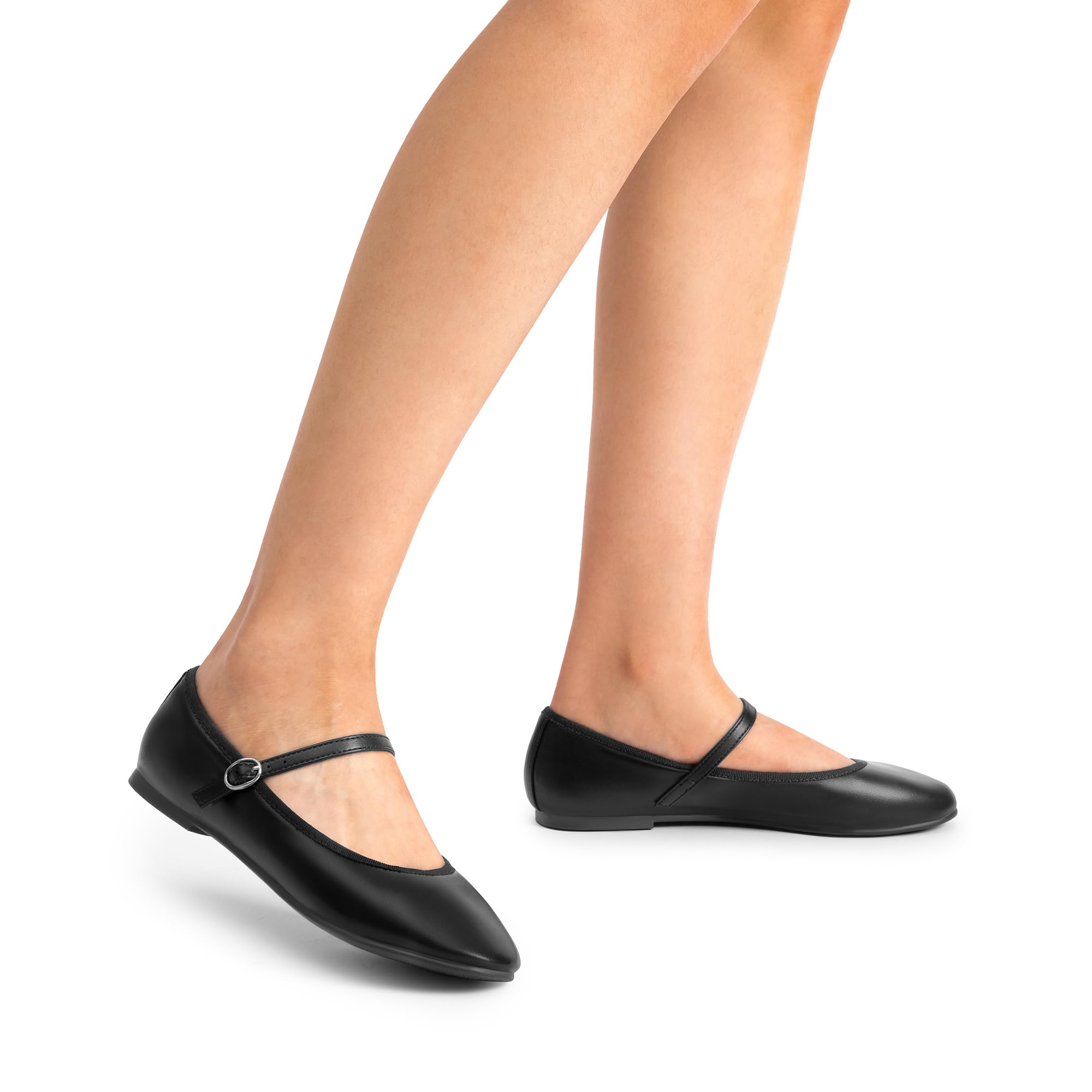 DREAM PAIRS Ballerines Mary Jane Femme Classiques, Chaussures Plates Confortables à Enfiler, Style Élégant et Polyvalent pour Travail et Quotidien