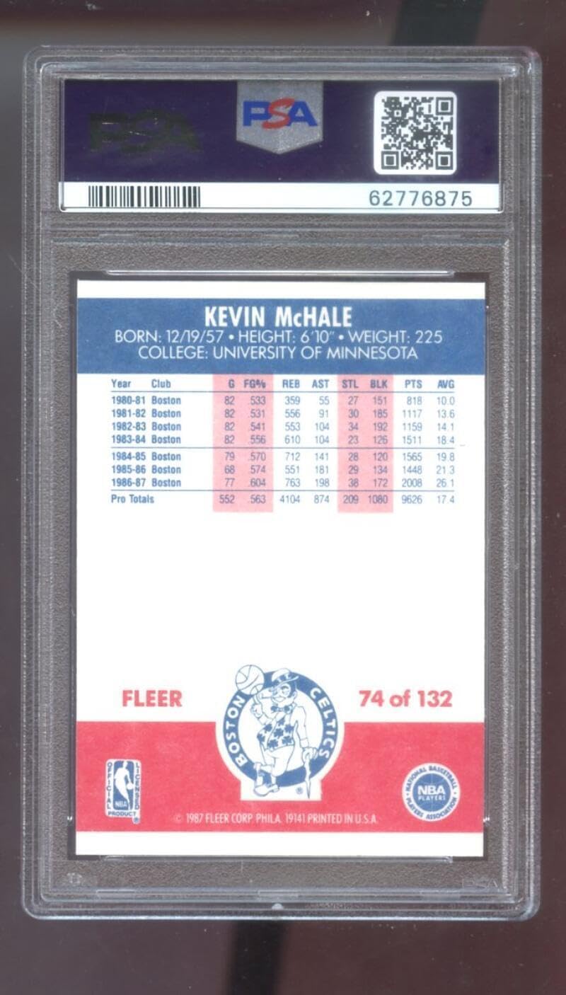 1987-88 Fleer #74 Kevin McHale PSA 7 Graded Basketball Card NBA Celtics 87-88 - Unsigned Basketball Cards
