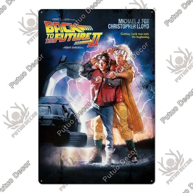 バック トゥ ザ フューチャー デロリアン プレート4枚セット 20周年