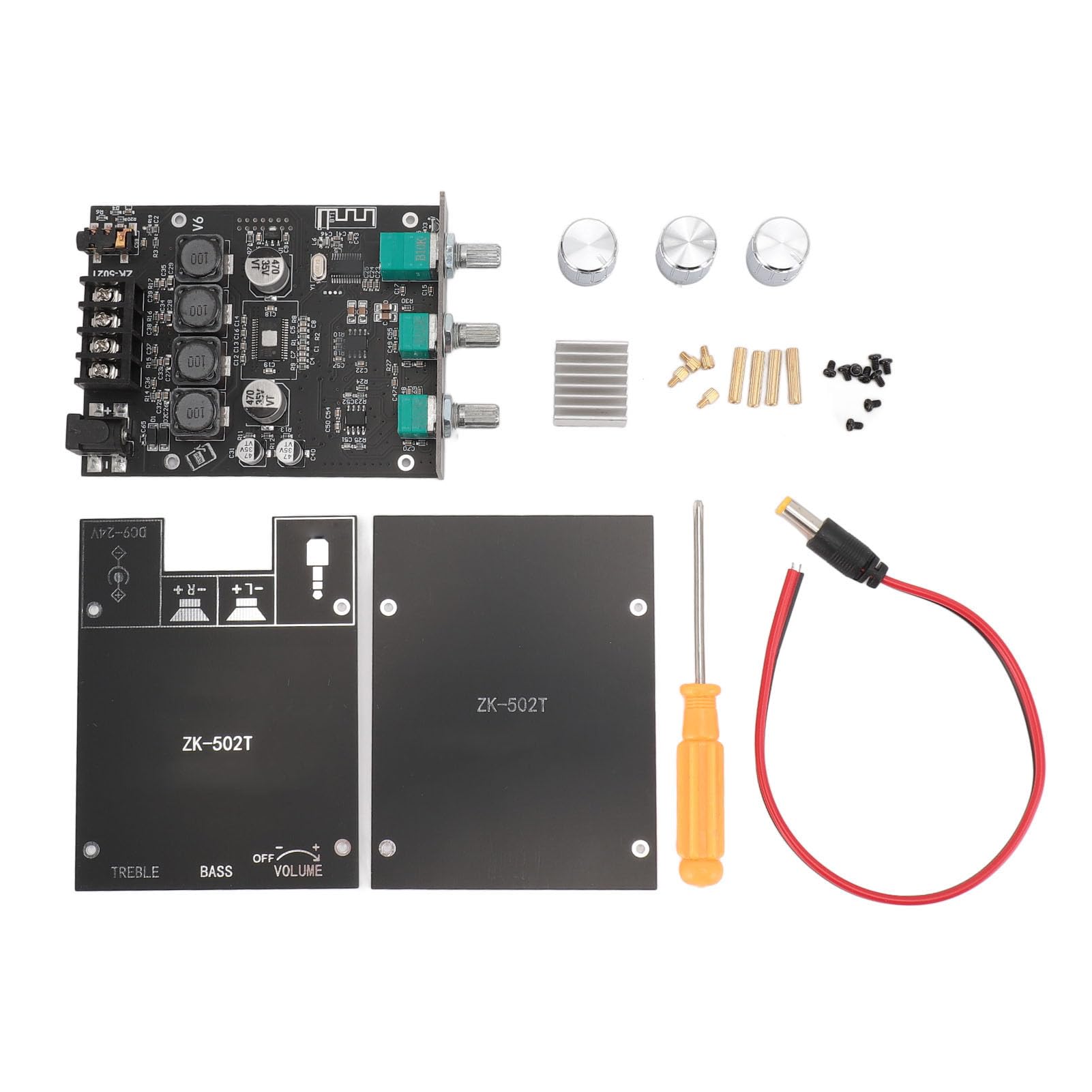 Scheda Amplificatore ZK 502T Modulo Amplificatore Audio a Doppio Canale Scheda AMP di Potenza Digitale con Protezione da Surriscaldamento Scheda Amplificatore ZK 502T Modulo Amplificatore Audio a Doppio Canale Scheda AMP di Potenza Digitale con Protezione da Surriscaldamento